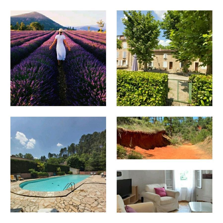 superbe appartement en résidence avec piscine dans le Luberon au pied du colorado provencal Rustrel Exterior foto